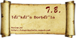 Tőkés Borbála névjegykártya